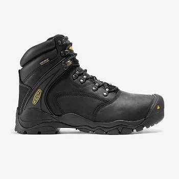 KEEN Férfi Louisville 6" (Steel Toe) Munkavédelmi Bakancs Fekete